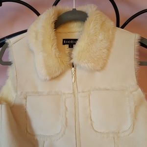 BEBE Off White Vest